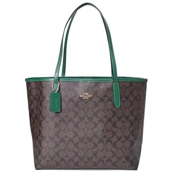 美品☆COACHコーチ トートバッグ シグネチャー ブラウン キャンバスレザー. 極美品 コーチ トートバッグ シグネチャー キャンバス レザー